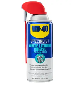 New# Specialist White Lithium Grease Spray with SMART STRAW SPRAYS 2 WAYS, 10 OZ