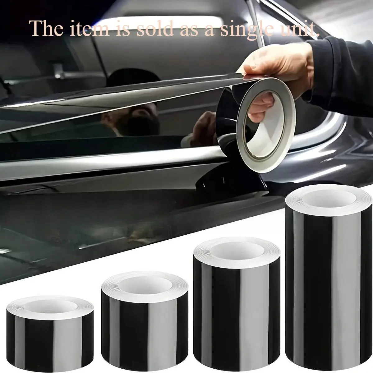 Car door edge protective film, packaging tape, self-adhesive universal, car window decorative film tape, suitable for car interior, hood, roof, Universal Car Sticker Automotive Decoration, Automotive Vehicle Accessory