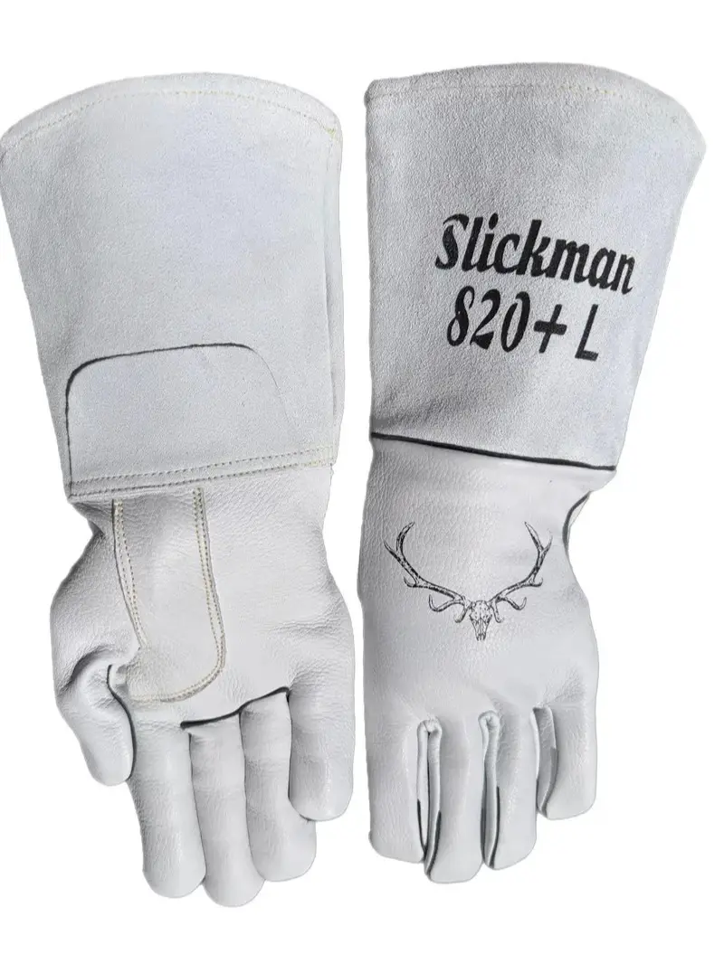 Slickman 820 Plus Elk Skin Welding Glove with Liner for Enhanced Protection and Hybrid Design - Unisex