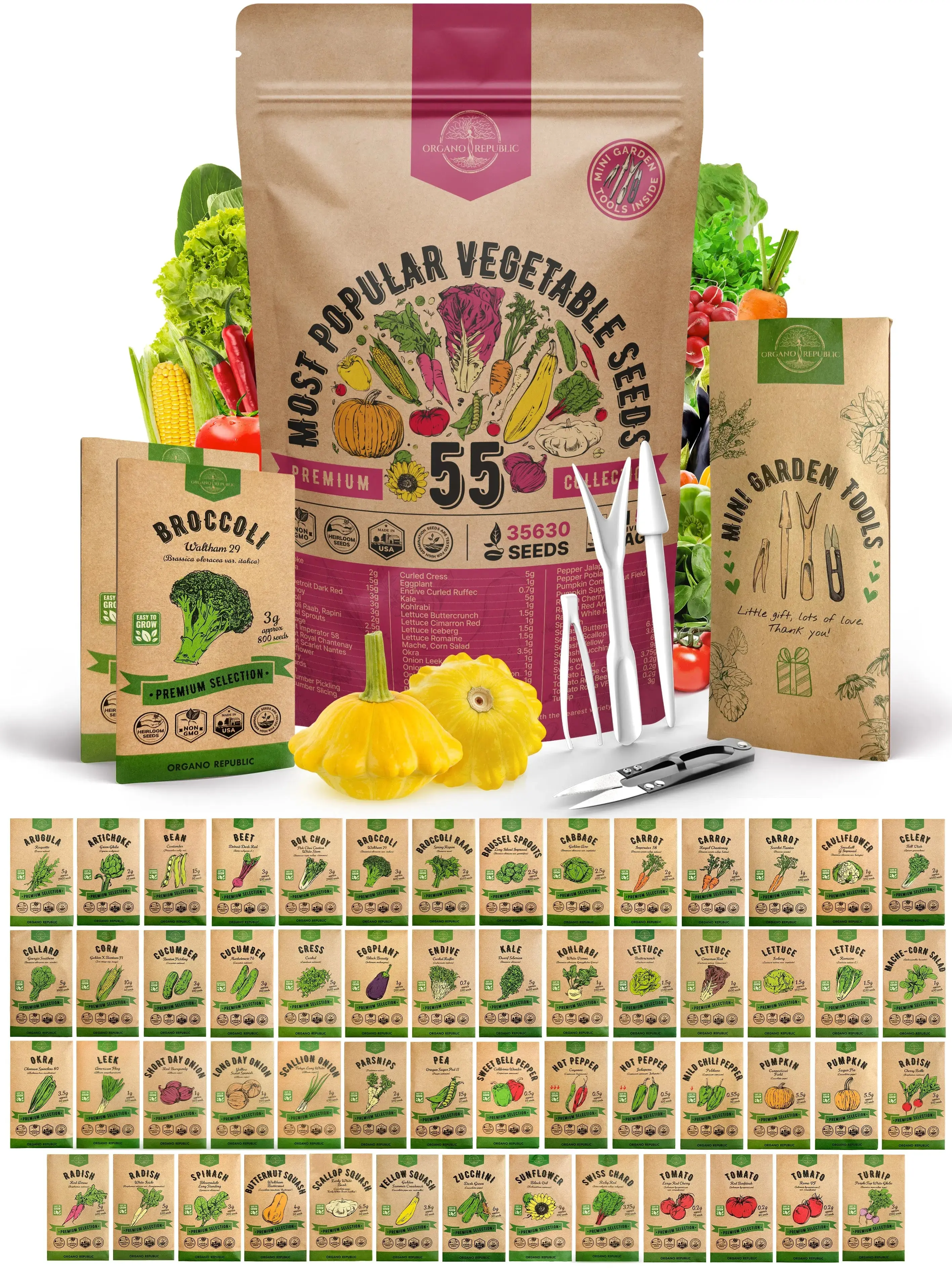 Vegetable Seeds Variety Pack