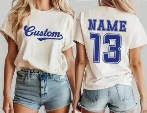Comfort Colors Custom Team Name Jersey Tshirt,Custom Sports Shirt with Name and Number,Matching Team Tshirt,Personalized Group Tee,ana2029