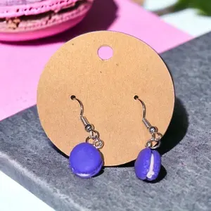 Blackberry Macaroon Dangles