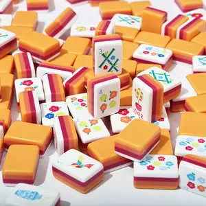 Premium 4-Layer Acrylic American Mahjong Set – Durable Crystal Mahjong Tiles for Hand Shuffle, Family Game Night Party Game, Travel Friendly Complete Mahjong Game Set