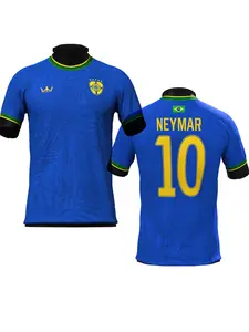 Brazil Training Team Neymar Jr #10 Soccer Jersey Yellow Tropical Leaf Print Breathable Quick-Dry Mesh Short Sleeve Football Shirt for Brazil Fans Neymar Supporters & South American Soccer Enthusiasts