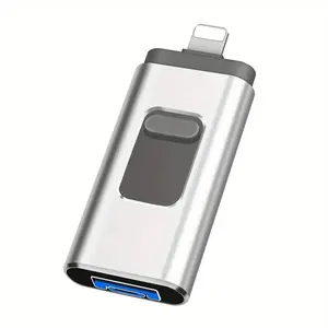 4 in 1 USB 3.0 Flash Drive for iPhone & iPad & Android & Type-C OTG, High-Speed Photo Stick Memory Stick 64GB 128GB 256GB 512GB 1TB, Multi-Purpose Pen Drive Thumb Drive USB External Memory USB Storage for Data Backup & Transfer