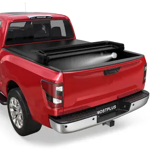 6.5FT Quad-Fold Soft Tonneau Cover For 2016-2026 Nissan Titan & Titan XD Truck Bed