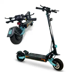 SCOOTHOP G3/G3 electric scooter has a range of 40 miles, is equipped with two 1200-watt motors, can reach a maximum speed of 35 miles per hour, features 10-inch all-terrain tires, front and rear shock absorbers, an LED display, and a foldable design.