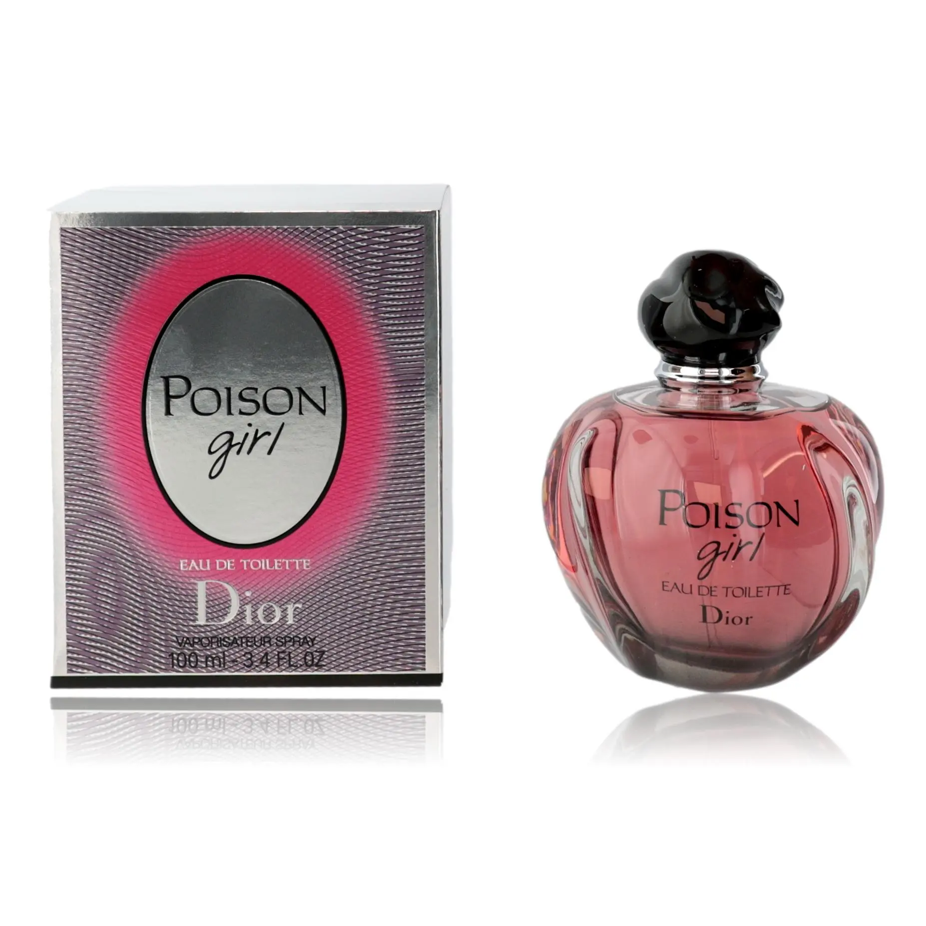 Women's Authentic Christian Dior Poison Girl Classic EDT Spray - 3.4 fl oz (100ml, 3 to 3.9 fl oz Range) Personal Care for Women, Sleek Design Bottle with Box Included