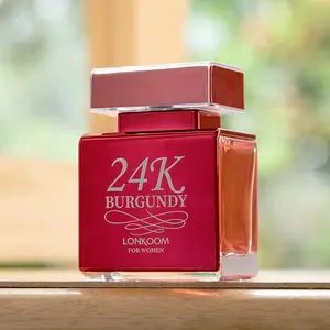 LONKOOM 24K Burgundy EDP Oriental Floral 100ml Long Lasting Scent For Sophisticated Ladies