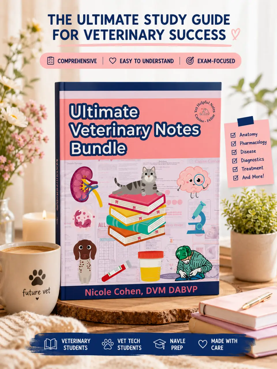 Veterinary Notes Bundle | Easy-to-Understand Study Guide for Vet School