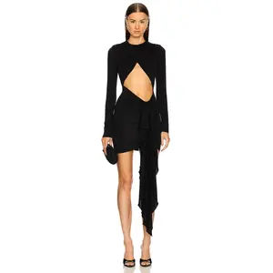 Michael Costello x REVOLVE Isabella Mini Dress in Black