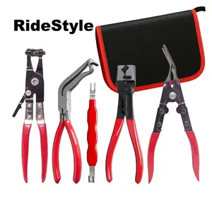 Automotive Electrical Disconnect Pliers Kit,Auto Repair Plier,High-Carbon Steel Connector Separator 60 ° Pliers,Hose Clamp Plier,Car Trim Clip Removal Pliers,Plug Release Tool and Wire Terminal Removal in Storage Bag
