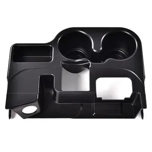 Car Console Organizer with Integrated Cup Holders, Matte Black Fit for Dodge 2003-2012 Ram 1500, 2500, 3500 Center Console Car Interior Kit