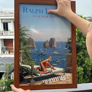 Ralph Summer 1994 Poster, Retro Fashion Boat Art, Luxury Fashion Print, Model and Sea Wall Art