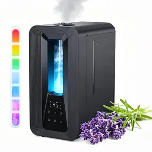 JS15 Smart Aromatic Humidifier Diffuser, 6L Top-Fill Tank, Cool Mist, 60H Runtime, Soothing Aromatherapy, Smart Humidistat Control, Auto Shut-Off, Ideal for Bedroom/Nursery