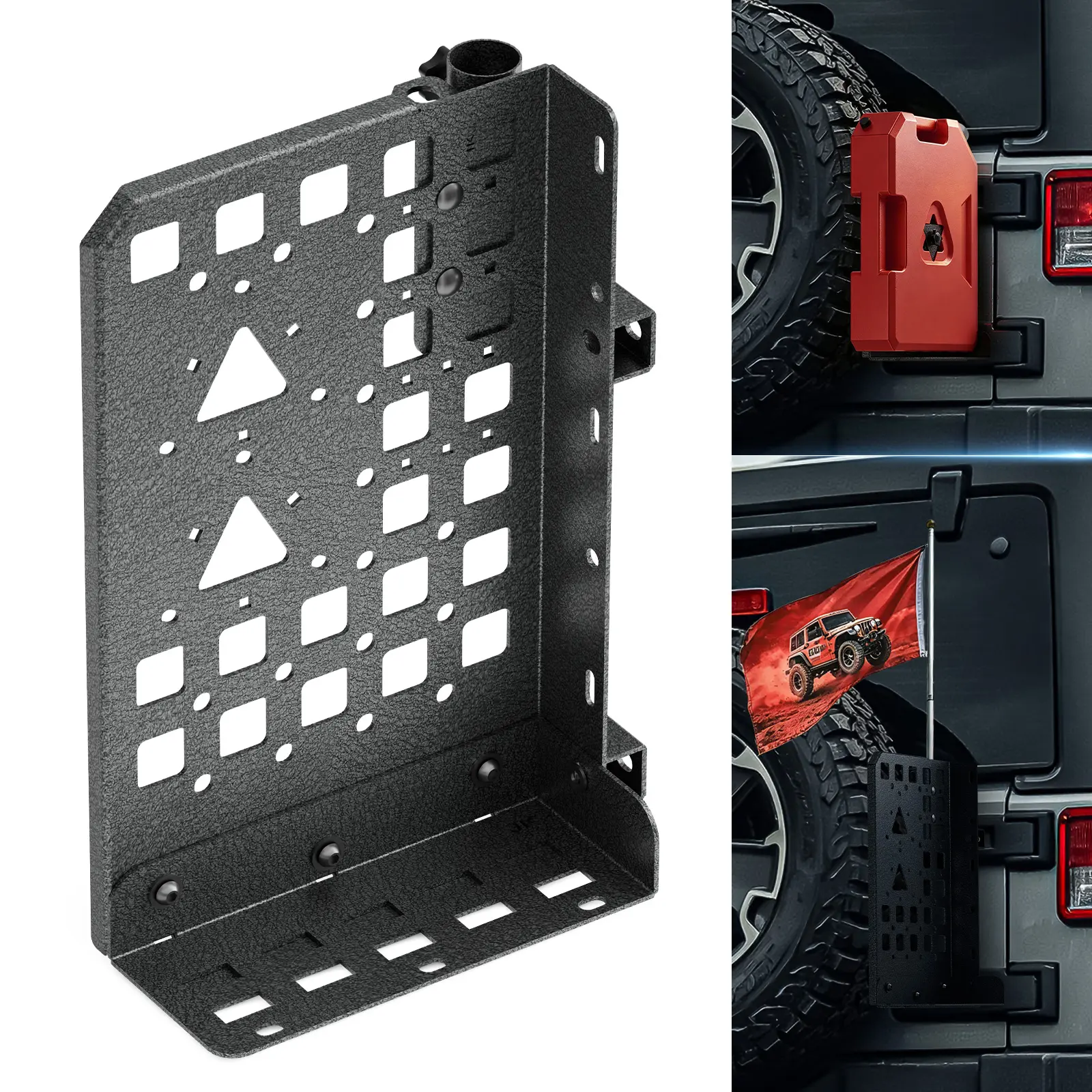 【EYOUHZ】Heavy-Duty Carbon Steel Tailgate Expansion Bracket, 1 Count, 220LBS Load Capacity, 18.11"l x 12.2"w x 3.54"h, Compatible with 2018-2026 Jeep Wrangler JK