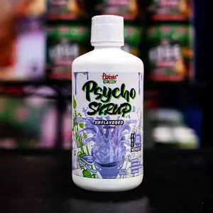 Psycho Syrup Stim Free Pre Workout Unflavored Full Pumps Vascular Enhancer Non Stim Beverage