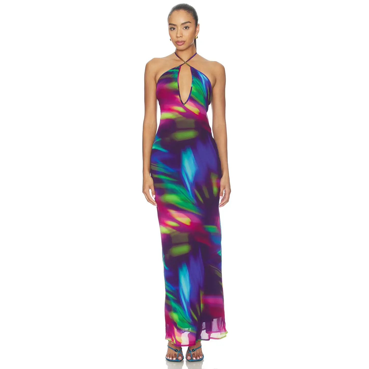 Runaway The Label Mirae Cross Front Maxi Dre in Tuscan Purple