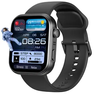 TOZO-S6 Smartwatch 1.85" AMOLED Ultra-Clear Screen Dynamic Watch Faces Bluetooth Call,100+ Sports Modes Fitness Watch Activity Tracker with Heart Rate/Sleep Oxygen Monitor IP68 Waterproof Devices Wearable D FathersDayGift Dustproof Smartphone Wristwatch