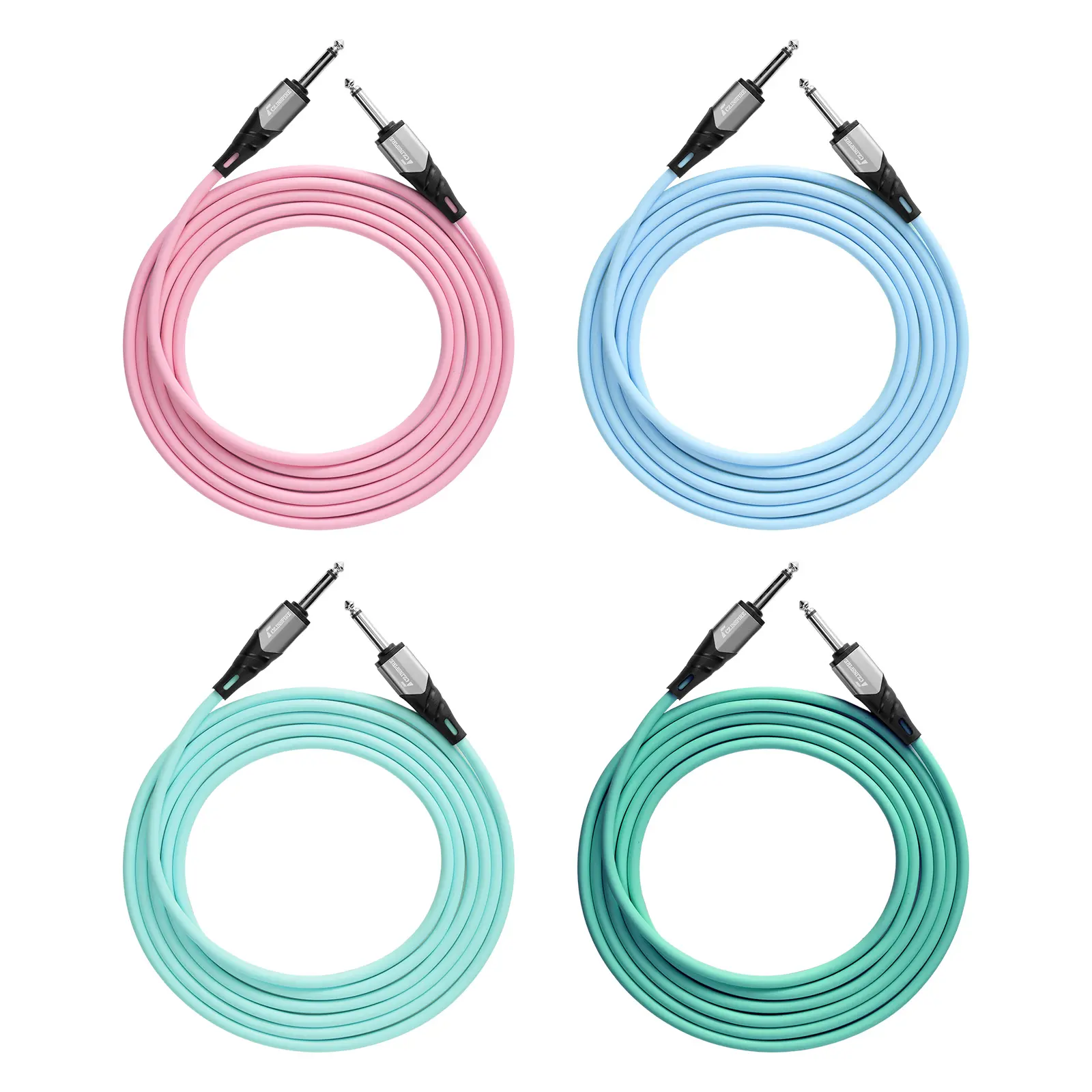 LEKATO Guitar Cable 10ft/3m Noise Reduction Professional Musical Instrument Cable Flexible Line for Electric Guitar Bass All Instruments