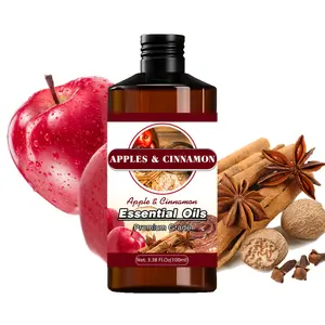 Christmas Gift! 100ML Apple Cinnamon Essential Scented Oil, Long-Lasting Fragrance, Home Use, Nail Hair Skin Care, Massage Diffuser Humidifier