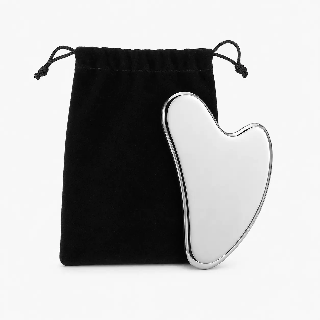 LOVEALERT Large Heart Shape Stainless Steel Gua Sha Tool – Gift for Face & Body, Cleansing, Soothing, Minimalist Lymphatic Massage Tool with Skin Tightening & Durability, Gentle
