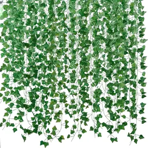 Fake Vines for Room Decor(12 Pack 84 Feet) Aesthetic Artificial Plant Ivy Leaves Hanging Greenery Garlands for Home Bedroom Wall Wedding Christmas Party Office Patio Outdoor Garden Décor