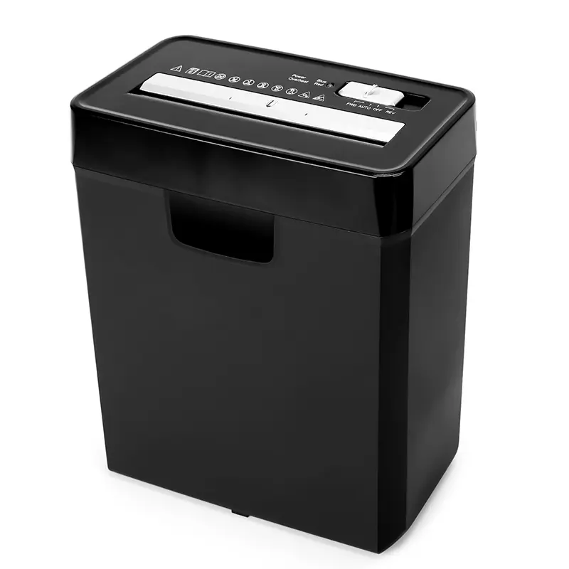 Crosscut Paper Shredder for Home Office, Heavy Duty Paper Shredder with 6-Sheet Cross-Cutting Capacity, P-2 Security Level, 10L Basket, 220mm Entrance Slot, 3m/Min Shred Speed, Overheat Protection, Reverse Function, Shreds Credit Cards & Documents