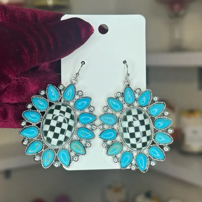 Checkered earrings Checkered earrings