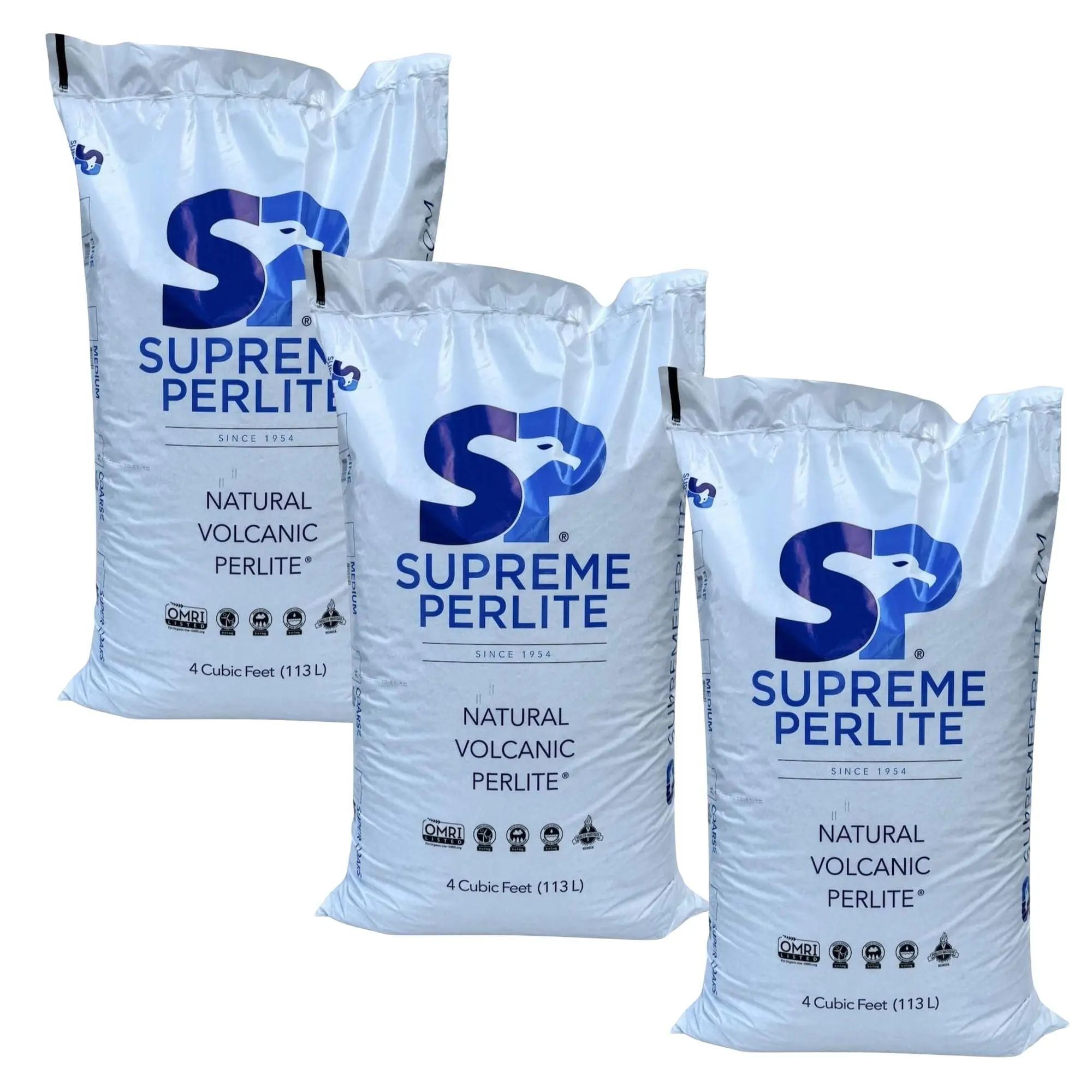 Supreme Perlite 3 Pack Medium Horticultural Perlite for Potting Soil, 4 Cu Ft Supreme Perlite 3 Pack Medium Horticultural Perlite for Potting Soil, 4 Cu Ft