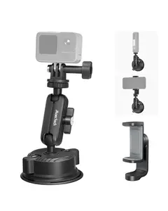 Maectech Suction Cup Mount for Car Camera Mounts for Go Pro Car Mount Windshield Mount Phone Holder for Insta 360 Accessories