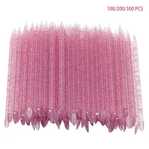 ✨100/200/300-Pack Disposable Acrylic Nail Sticks – Double-ended cleaning and cuticle pusher tool for Cleanliness, Hygiene, gem placement, glue removal, debris cleaning, cuticle pushing, and design pressing. Ideal for manicure and pedicure care.