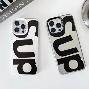 Phone case for iPhone 16 Pro XXS MAX 11 12 13 14 15 Plus Series Case Letter Pattern Anti-Scratch Shockproof Pocket-Friendly durable Cover Silicone Protection