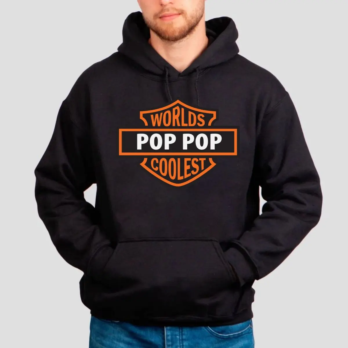 World's Coolest Pop Pop Motorcycle Shirt, Grandpa Hoodie, Christmas Gift For Grandfather, Biker Pop Pop T Shirt, Motorcyclist Grandpa Sweatshirt, Unisex Regular Fit Crewneck Tee, long sleeve pullover Classic Streetwear