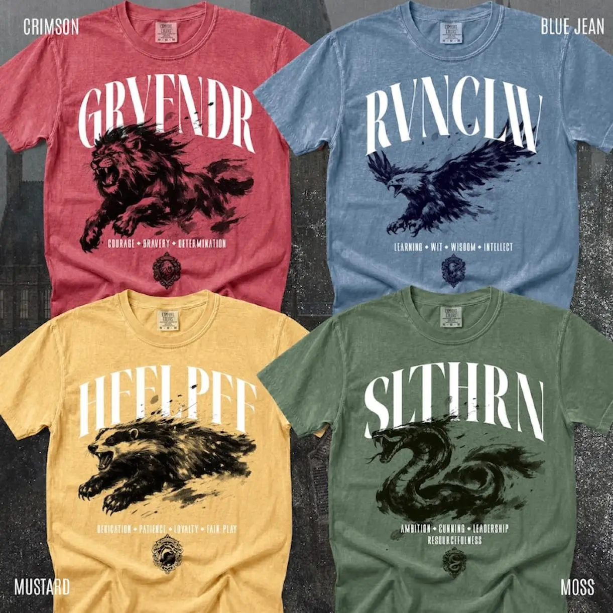 Wizard House Shirt, Fantasy House Aesthetic Tee, Magic School Inspired Shirt, Comfort Colors Graphic, Universal Vacation Gift