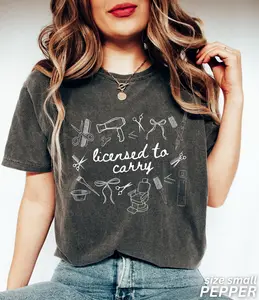 Hair Stylist Shirt, Funny Dresser Tee, Coquette Bow Cosmetology Gift for Hairdresser, Cute Stylist, Comfort Colors