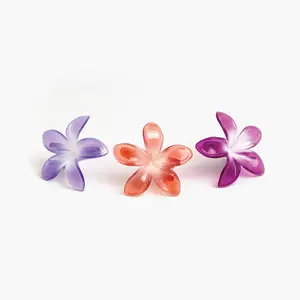 Mini Plumeria Hair Clips 3 Pack