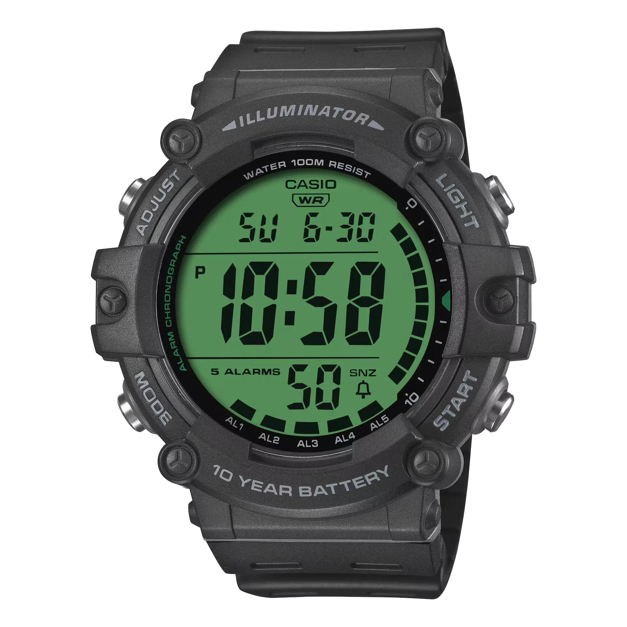 Casio Men’s Digital Sport Watch with Green Dial - AE-1500WHC-1AV