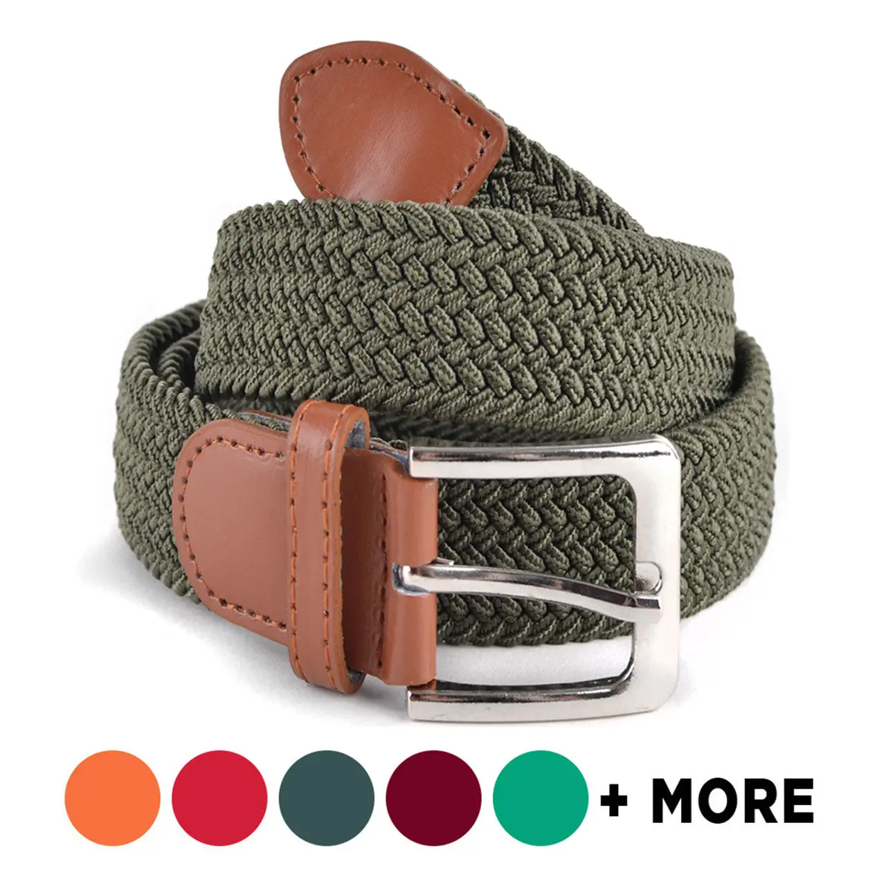 Men's Stretch Braided Woven Belts - Adjustable Buckle, Durable Strap, Versatile Cord Style, Custom Cut-To-Fit, Comfortable Extra-Large for Casual & Formal Wear, Belt Buckle, Belt Strap
