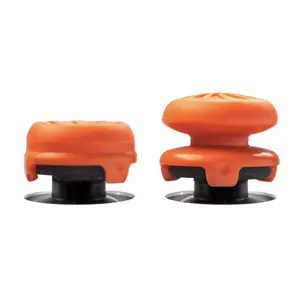 Gaming Grips Thumbsticks For PS4/PS5/Xbox Controller, Professional Non-slip Thumbsticks, 1 High-Rise and 1 Mid-Rise Concave, Orange