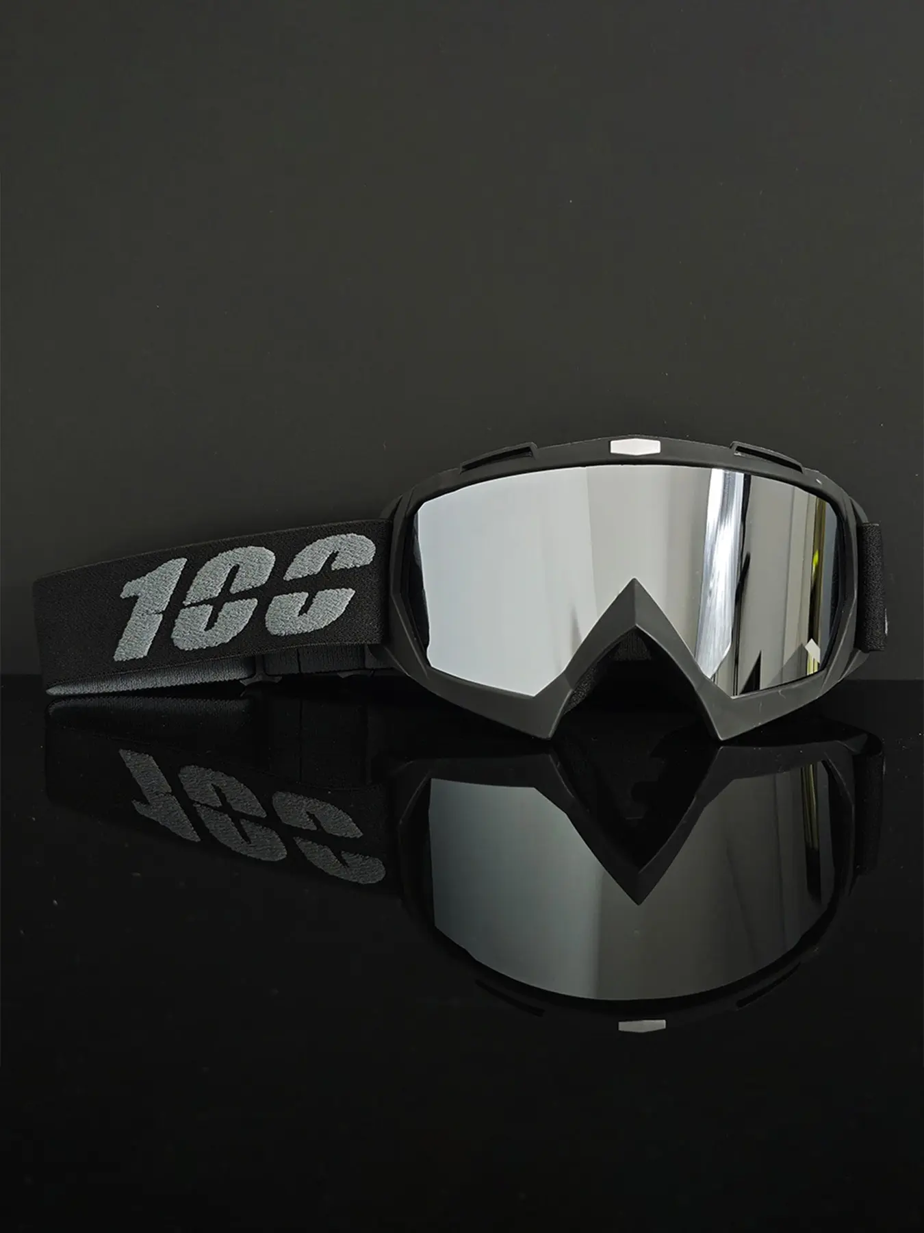 Black frame silver glasses