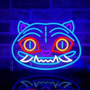 Demon Hunters Neon Sign Tiger LED Neon Sign hunter Neon Signs for Wall Decor, mystical fantasy Gaming Neon Sign, Led Neon Lights
