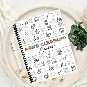 Never Forget a Chore Again Household Cleaning Planner Notebook ADHD-Friendly Spiral Bound Weekly Schedule for Home Office Dorm School 1 Count