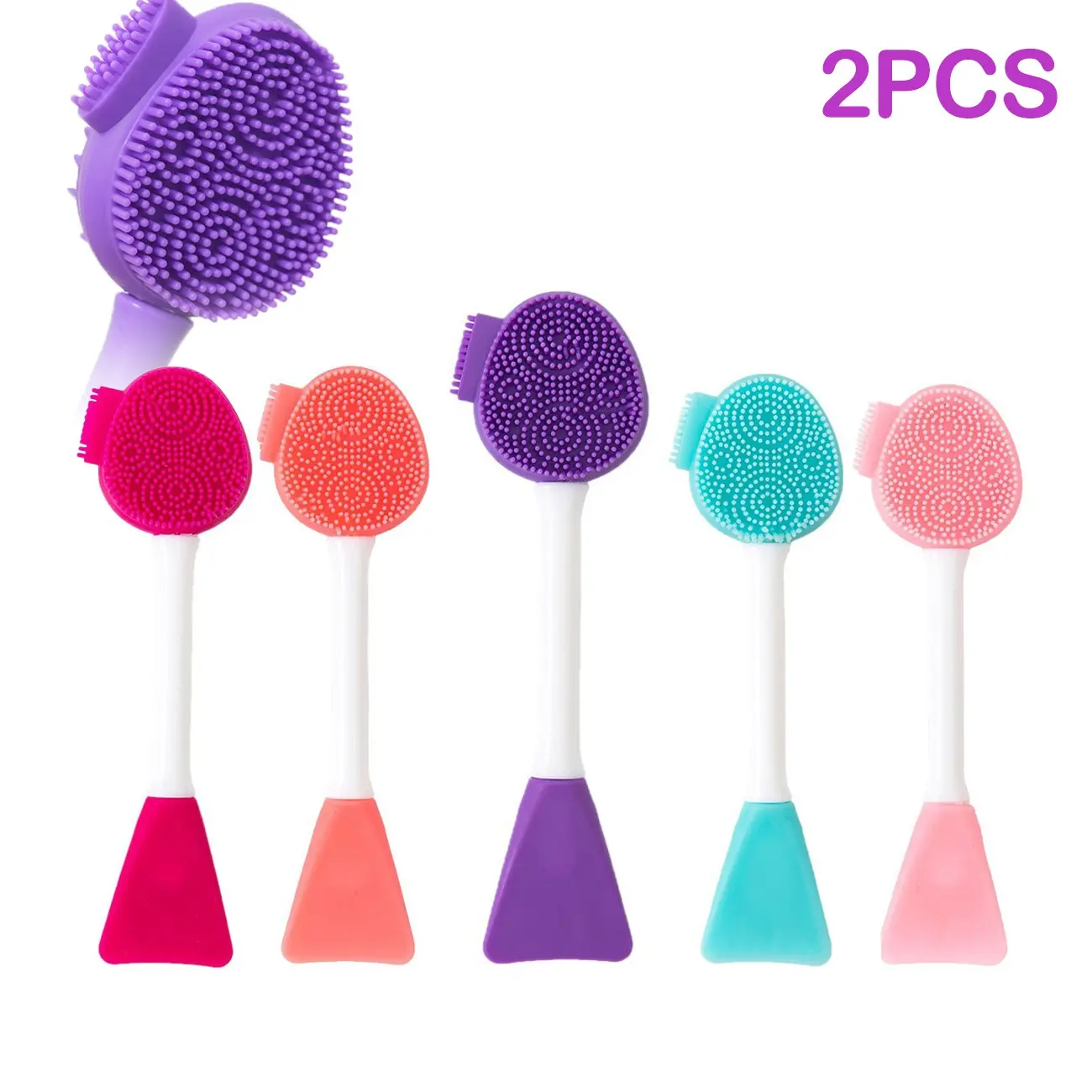 Multi Pore Brush & Face Mask Applicator, various colors, soft silicone material, deep cleaning, even application of facial mask, multiple purposes, suitable for home, travel and going out, Pore Cleansing Brush, Face Tools