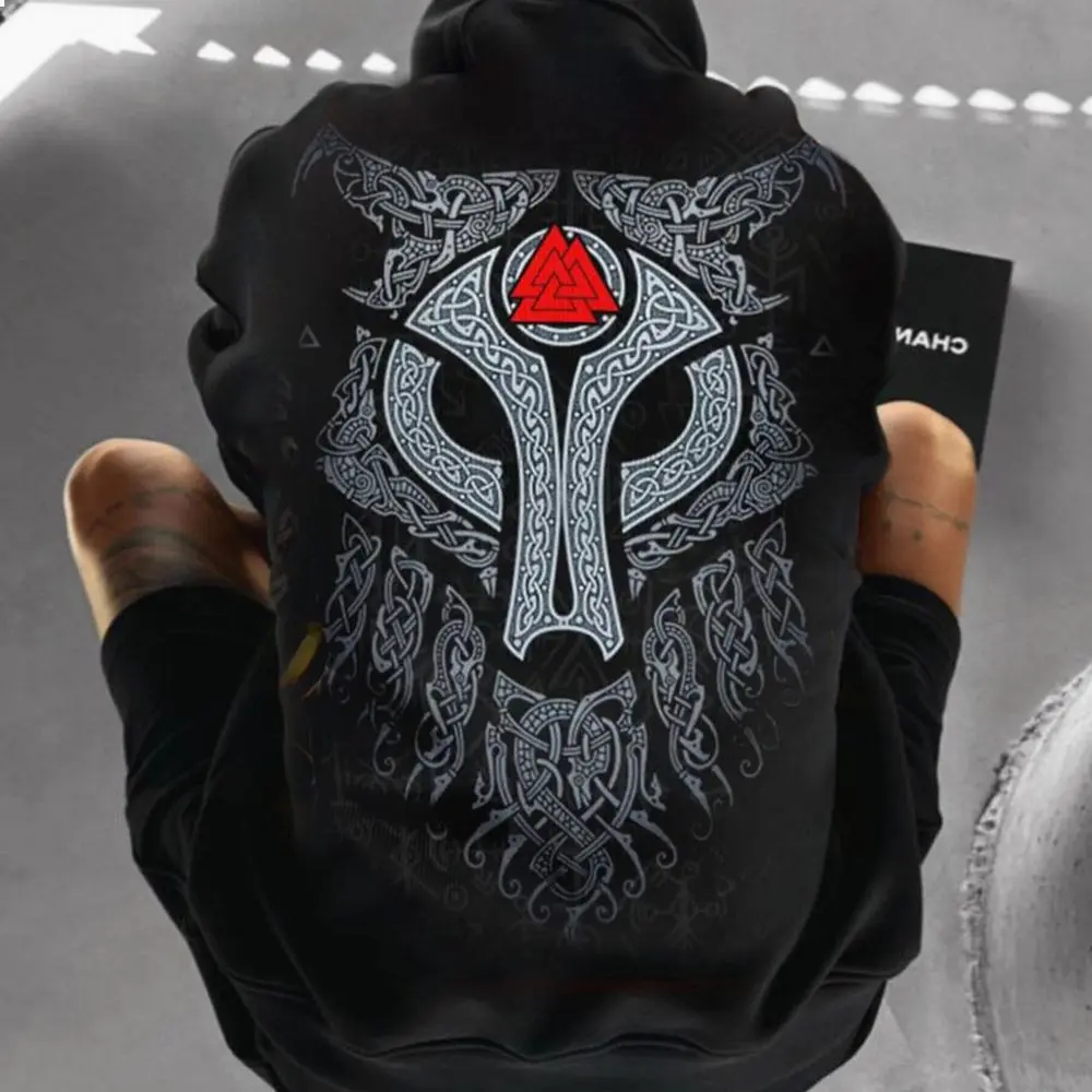 Vikings Print Oversize Hoodie - Soft and Durable Casual Menswear
