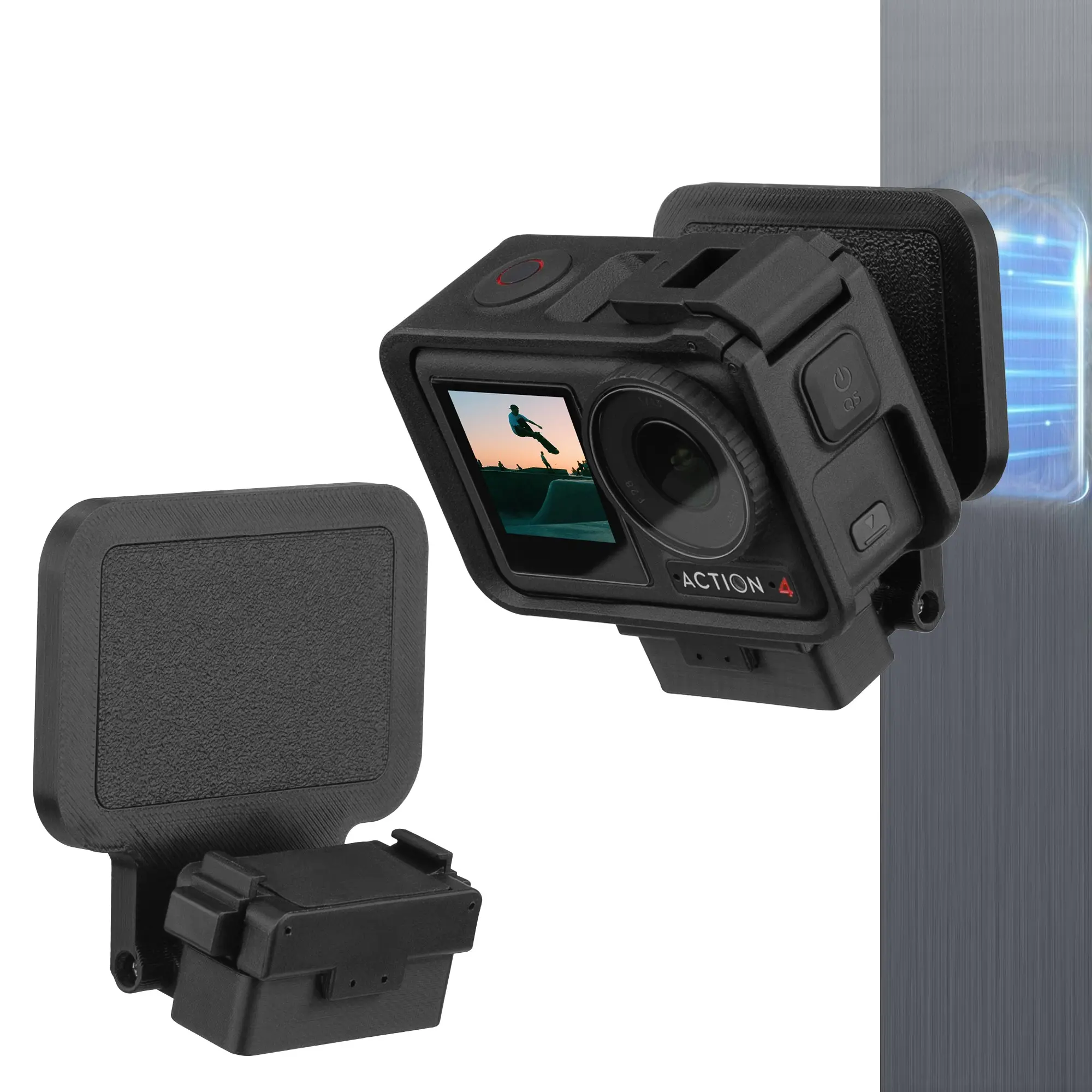 Dji Action5pro Magnetic Mount Base, Multi-Function Magnet Desktop Holder, Compatible with Dji Action4/3, Sports Action Camera, Camera Accessories For Photography, Durable & Secure Stand, Photography Camera Accessories