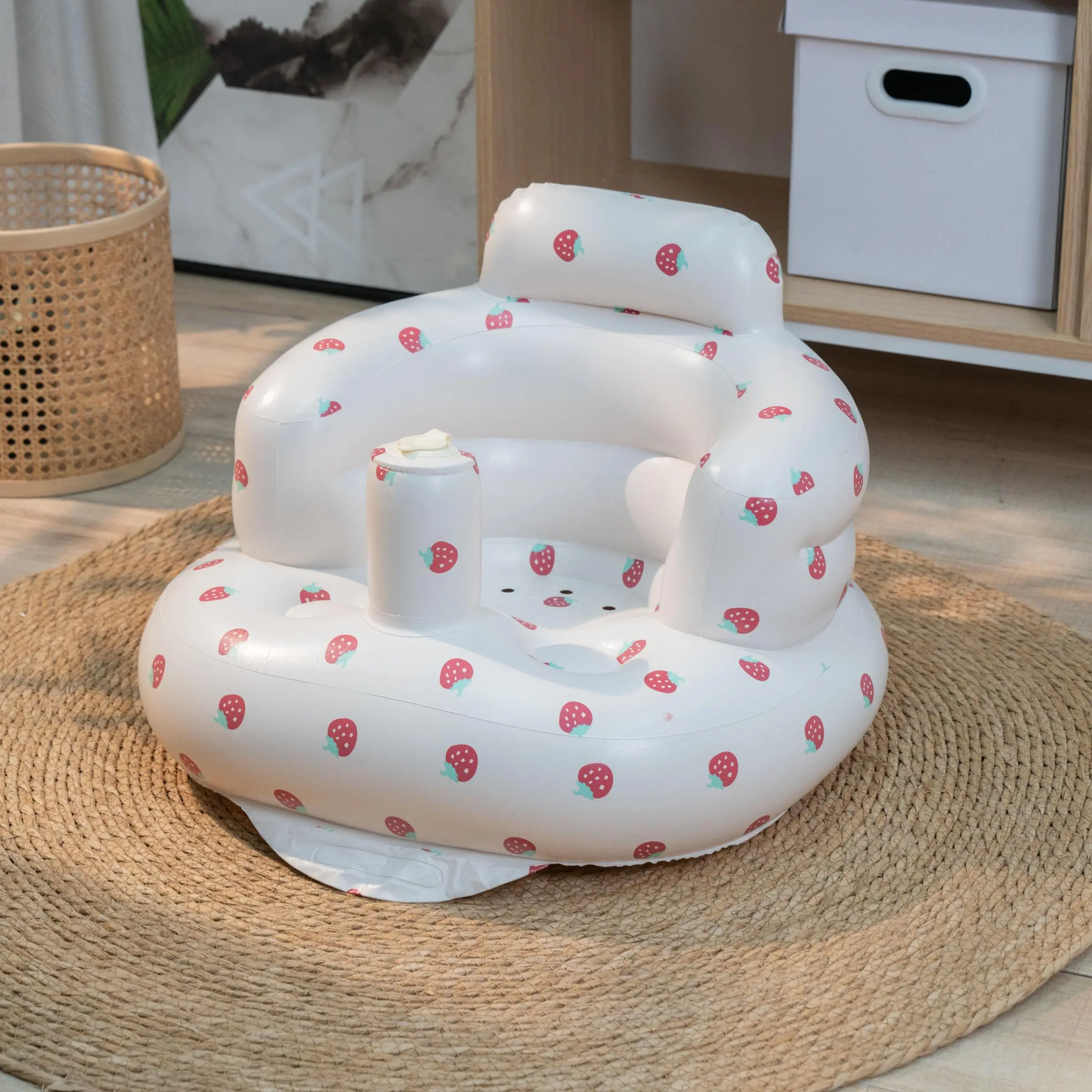Inflatable Baby Seat, Portable Inflatable Baby Chair with Back Support, Soft Toddler Chair, Comfortable Seat for Newborns to Toddlers, Infant Lounger Seat, Baby Furniture for Home and Outdoor, Nursery Chair
