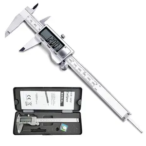 Digital Caliper, Caliper Measuring Tool with Stainless Steel,  Micrometer Caliper with Large LCD Screen, Auto-Off Feature, Inch and Millimeter Conversion (6 Inch/150 mm)