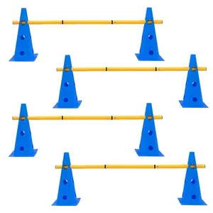 Versatile Sports Equipment - 10pcs Agility Training Cones Set - PE Material - with Detachable Storage Poles - for Football, Basketball, and Athletic Drills