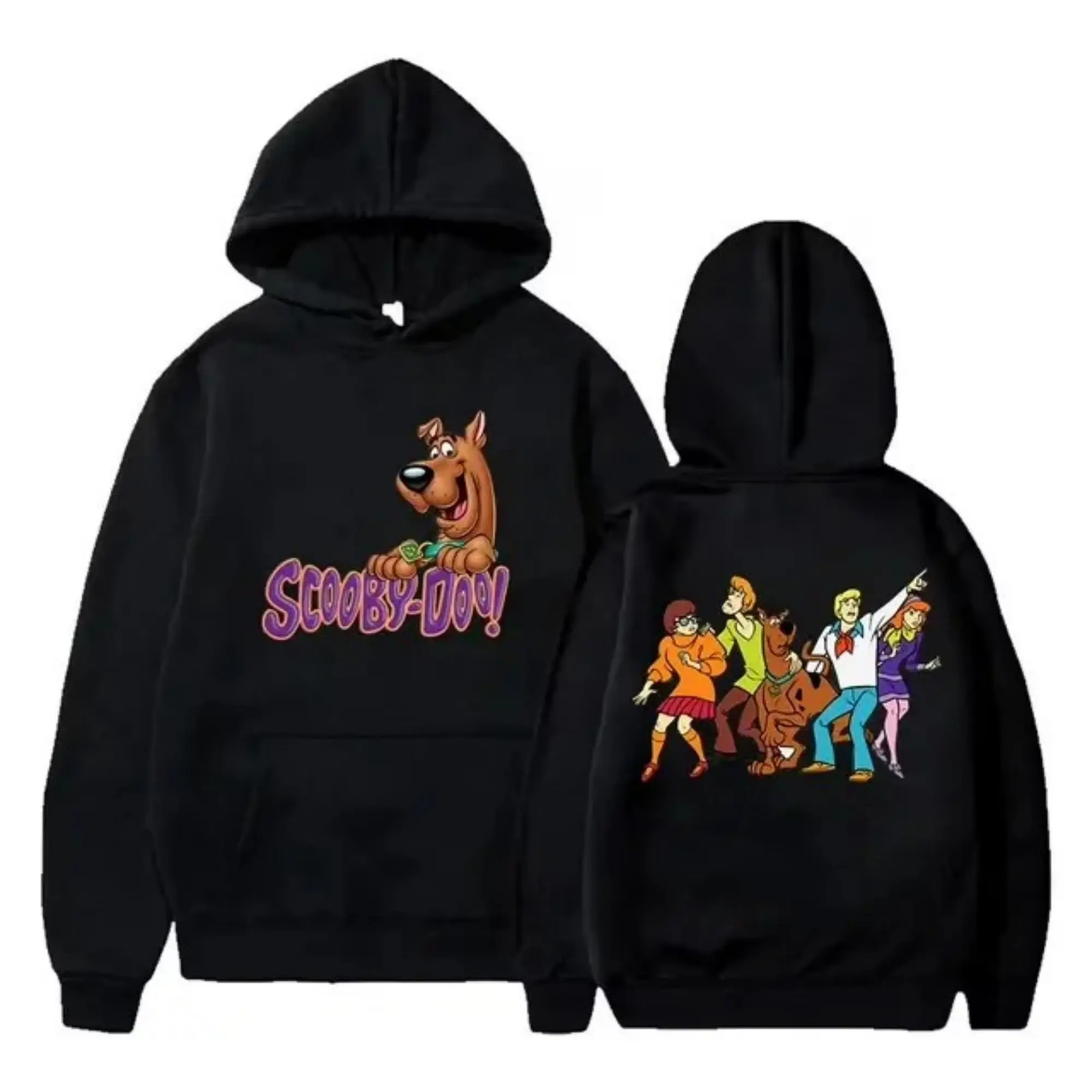 Scooby-Doo Graphic Hoodie for Men Cartoon Print Long Sleeve Casual Pullover Top Streetwear Shirt Birthday New Year Gift
